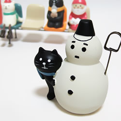 DECOLE まったり雪だるまカードスタンド
