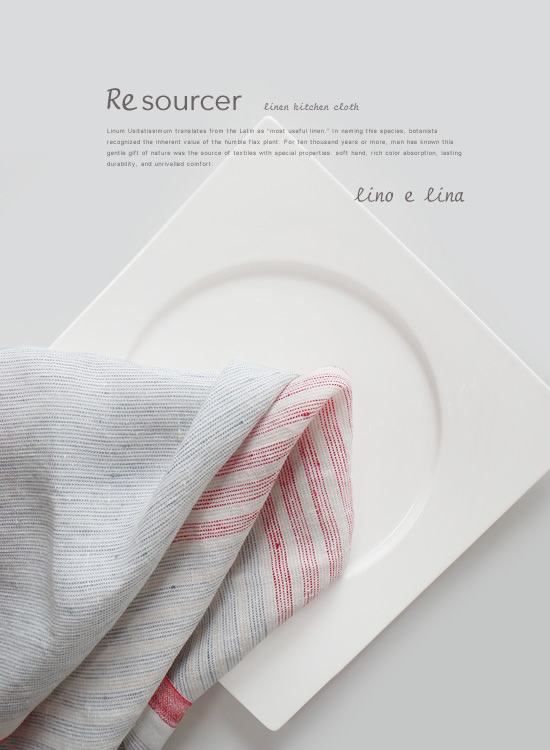 リーノエリーナ 北欧リネンのキッチンクロス Resourcer - Image
