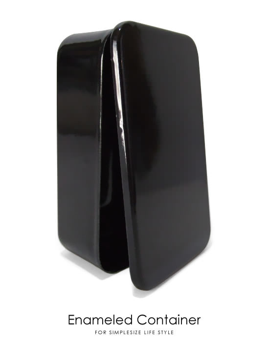 お弁当箱サイズのホーローコンテナ・ブラック - Image