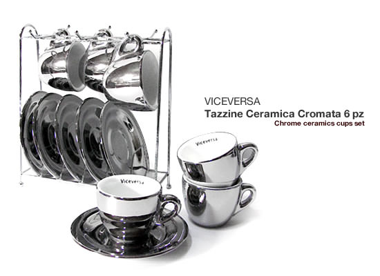 Chrome Ceramic Cups Set - Image
