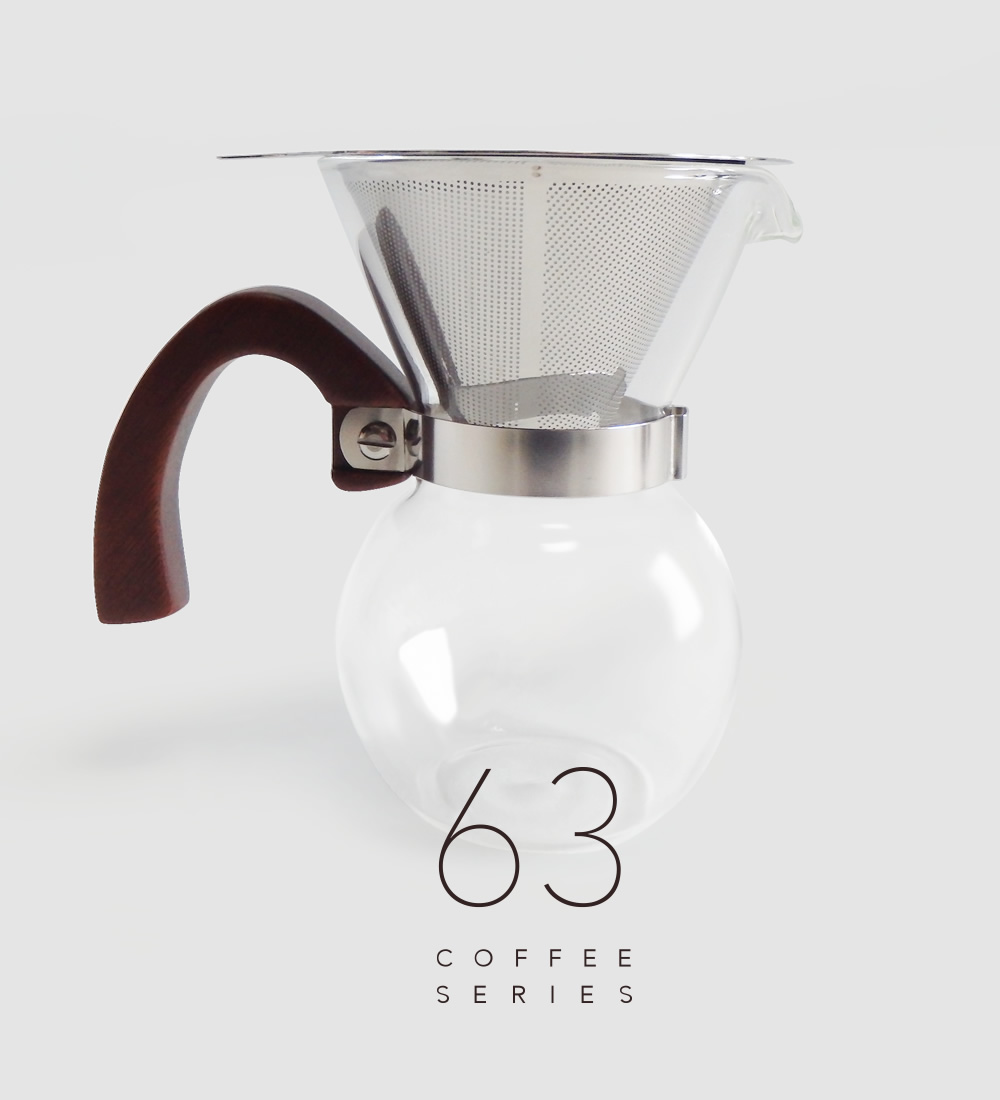ウッドハンドルがおしゃれな63（ロクサン）コーヒーメーカーセット - Image