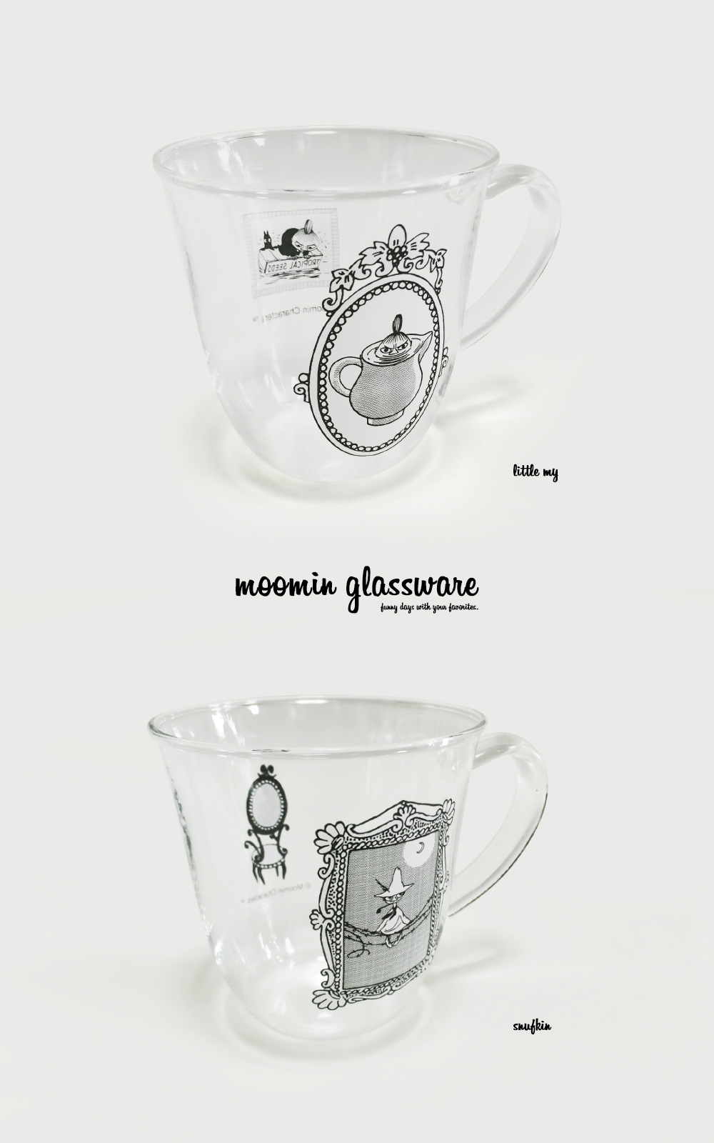 MOOMIN（ムーミン）耐熱ガラスのマグカップ MONO（スナフキン） - Image