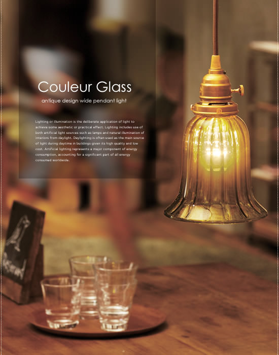ペンダントライト COULEUR GLASS LONG - Image