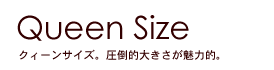 クイーンサイズの圧倒的大きさ。