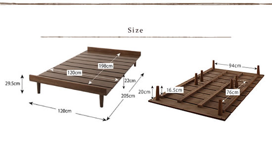 北欧デザインベッド サイズ
