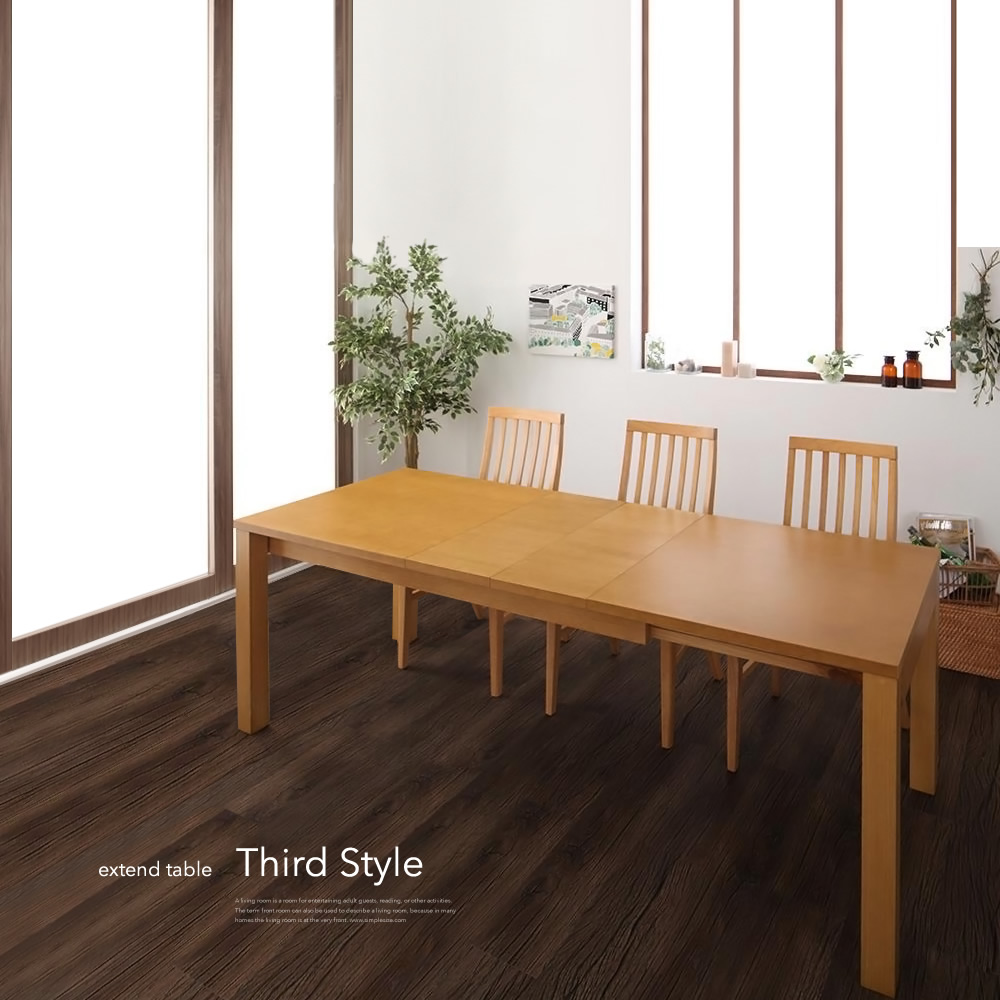 3段階伸縮するダイニングテーブル Third Style - Image