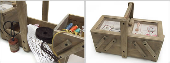 TOSSDICE（トスダイス）アンティーク仕上げの裁縫箱 - Image