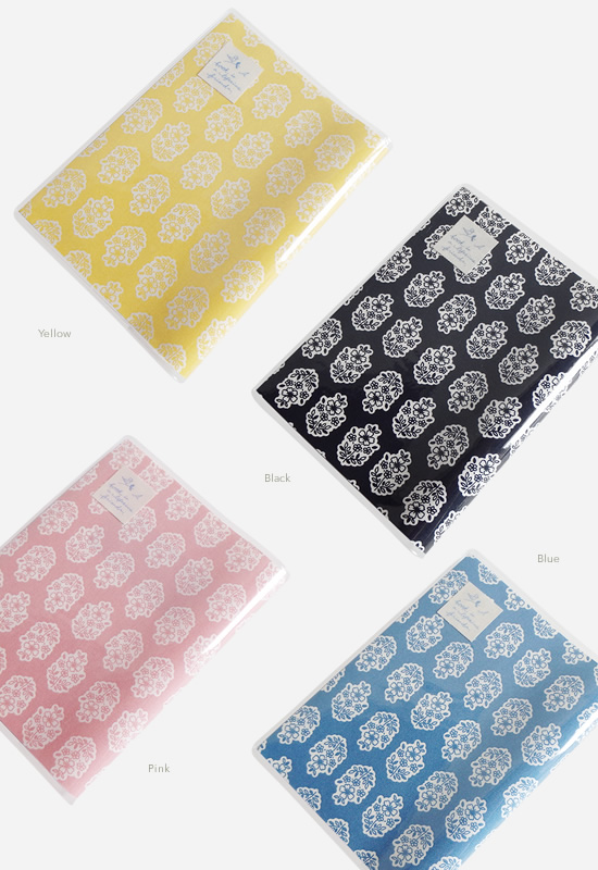 ビニールと布のブックカバー Flower Pattern - Image