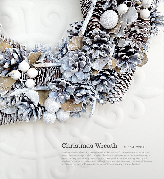 クリスマスリース TWINKLE-WHITE - Image