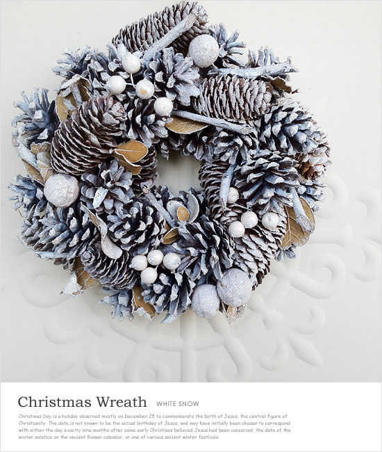 クリスマスリース White-Snow - Image