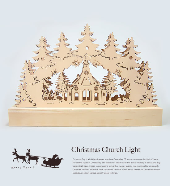 ウッデンクリスマス フォレストライト - Image
