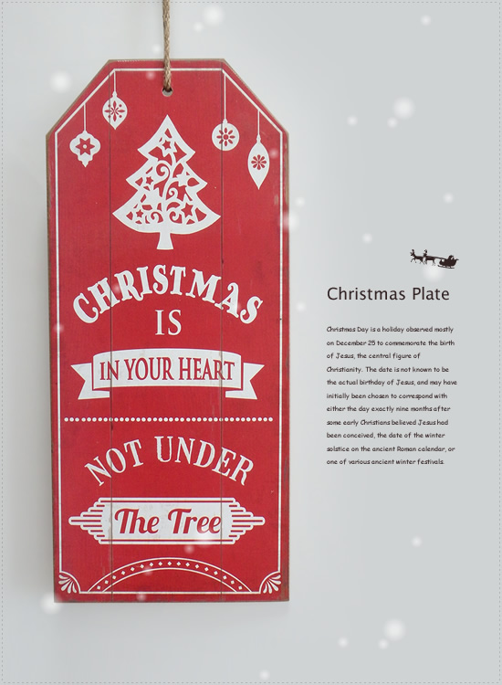アンティーク風大きなクリスマスサインボード - Image